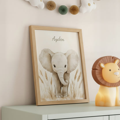Illustration Éléphant - Gros cœur sur pattes - Atelier Les Jolies Choses