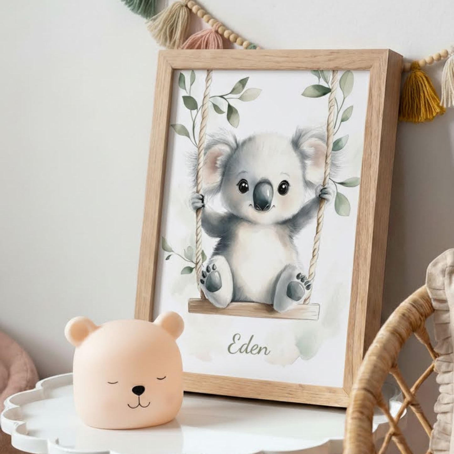 Koala & Balancelle Végétale – Douceur Suspendue - Atelier Les Jolies Choses