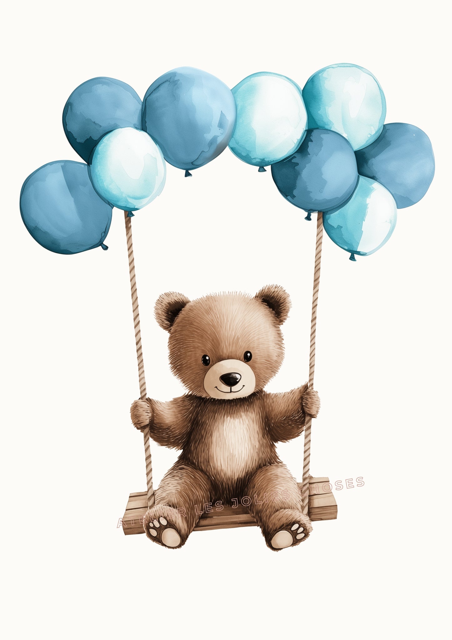 Affiche  Ourson & Balançoire