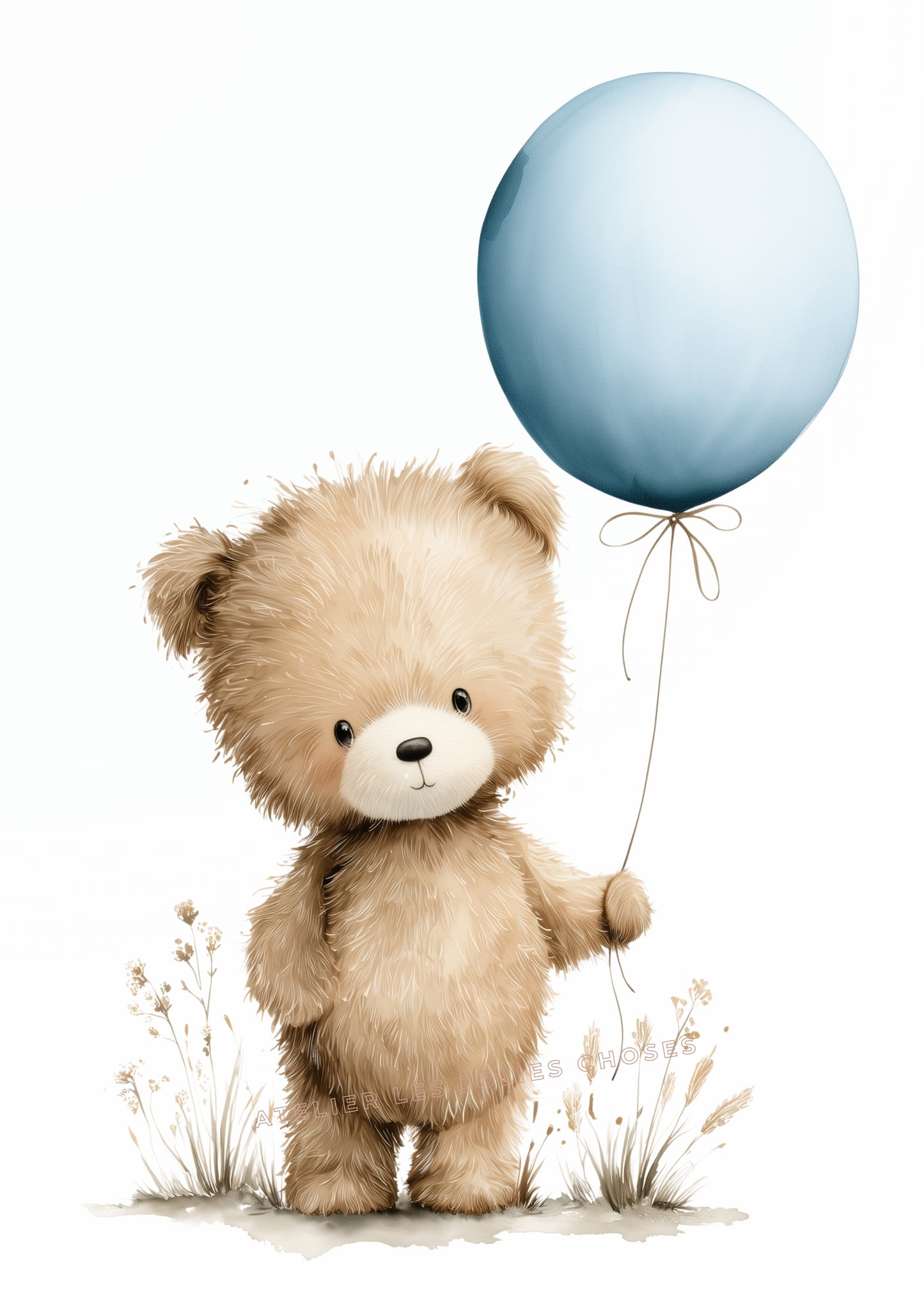 Affiche  - Mon petit ours et son ballon bleu