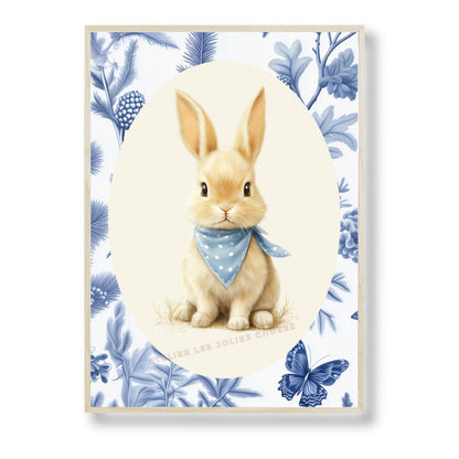 Lapin rêveur – Édition toile de Jouy - Atelier Les Jolies Choses