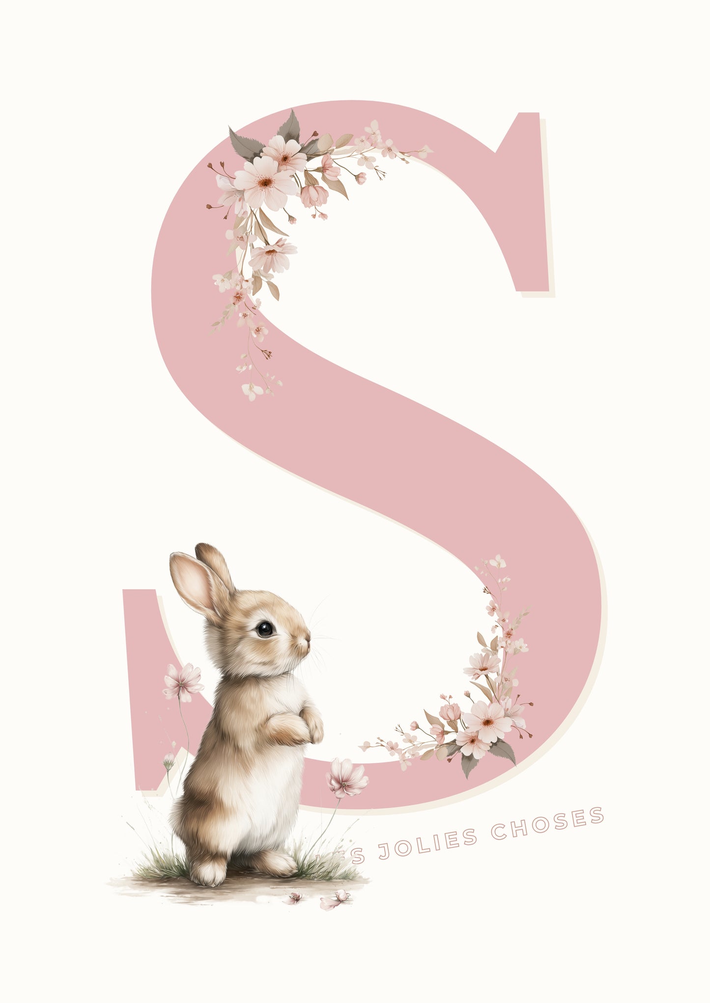 Affiche Lettre S - Lapin
