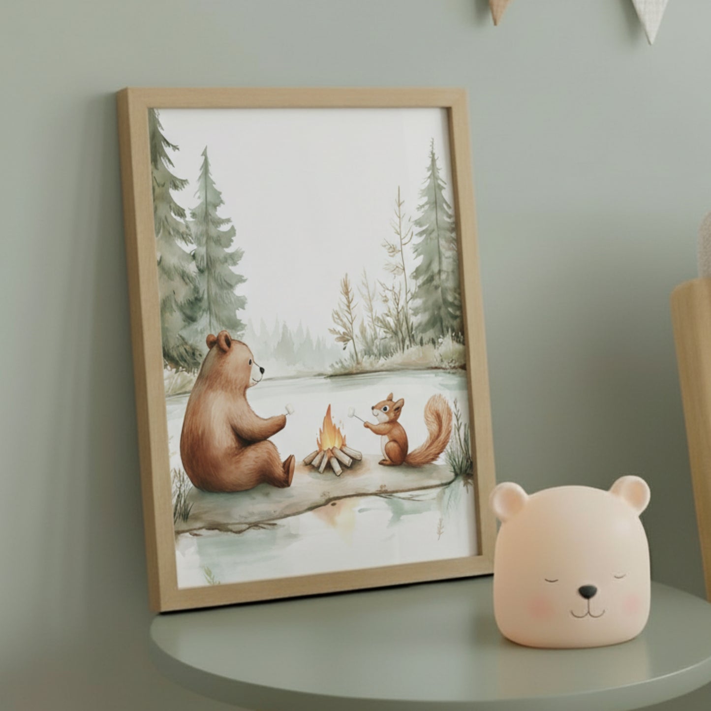 Ours & Écureuil – Feu de Camp en Forêt - Atelier Les Jolies Choses  