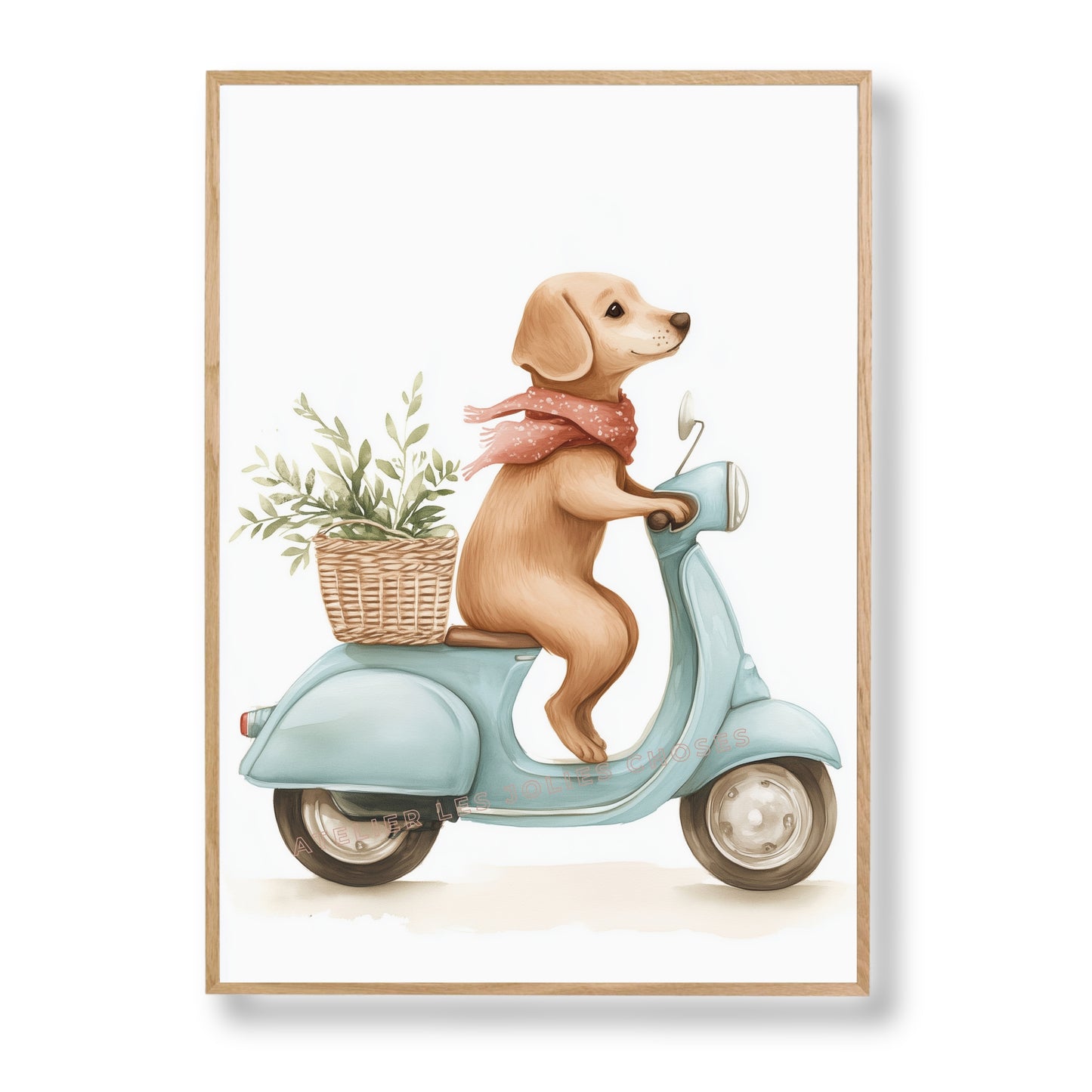 Petit Chien en Scooter
