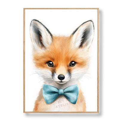 Tableau Petit Renard & Nœud Papillon - Atelier Les Jolies Choses  