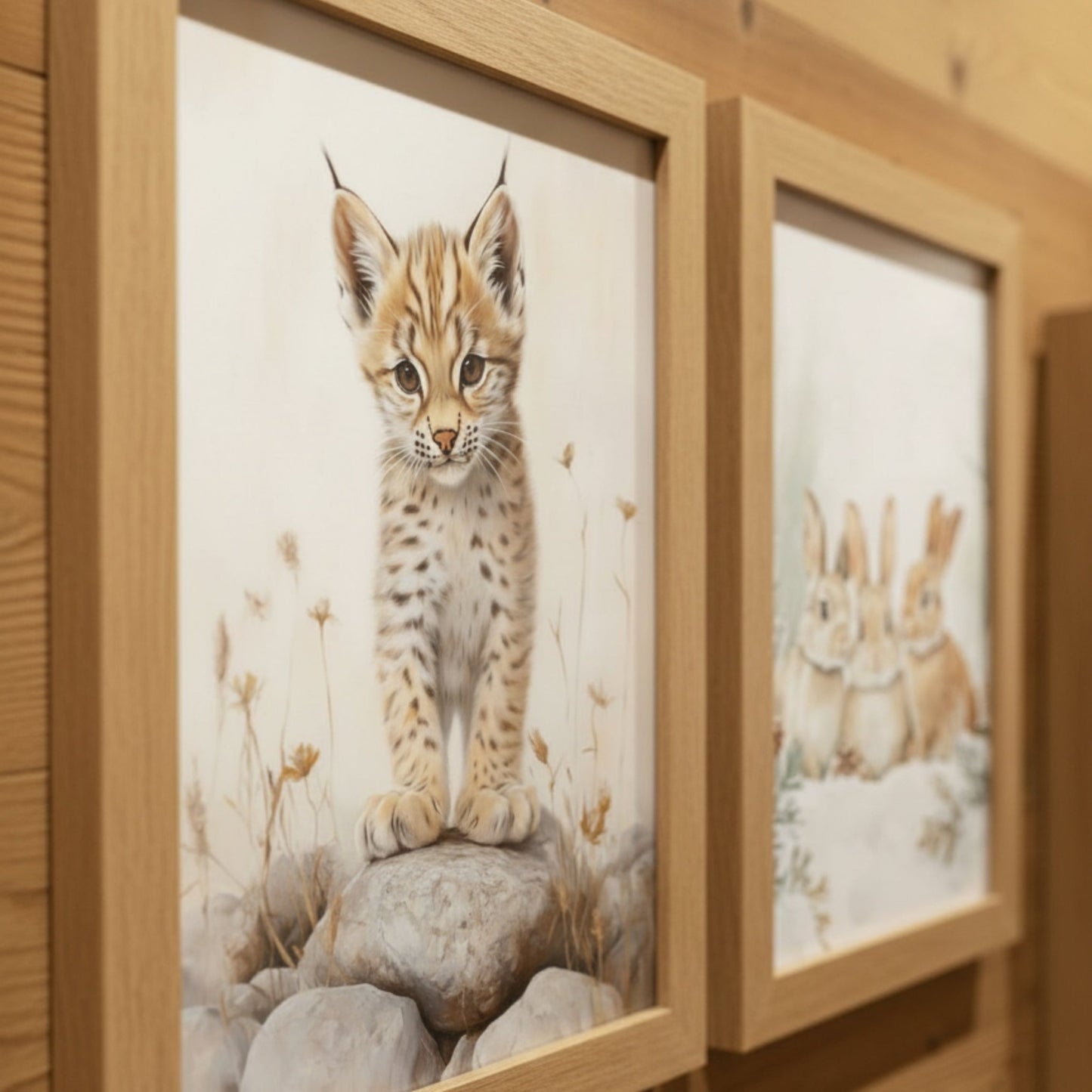 Affiche  Bébé Lynx  décoration murale chambre bébé enfant.
