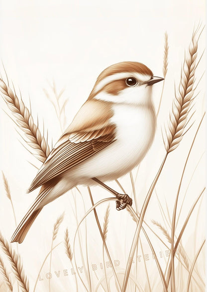 Oiseau & Brindilles – Sérénité au Fil du Vent  décoration murale chambre bébé enfant.