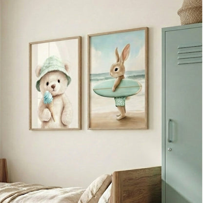 Ourson - Douceur Glacée  décoration murale chambre bébé enfant.