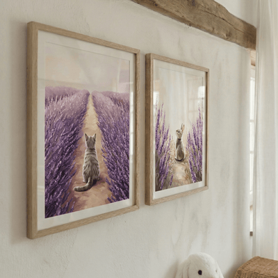 Affiche Chat & Lavande