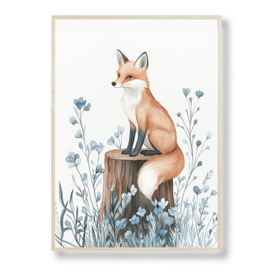 Renard & Fleurs Bleues – Esprit de la Forêt