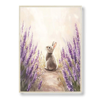 Affiche Lapin  & Lavandes