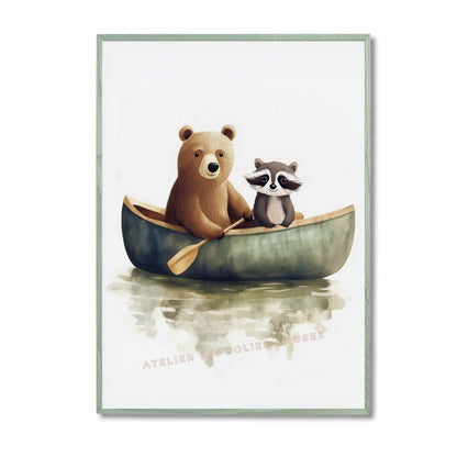 Affiche - Au Fil de l'Eau  décoration murale chambre bébé enfant.