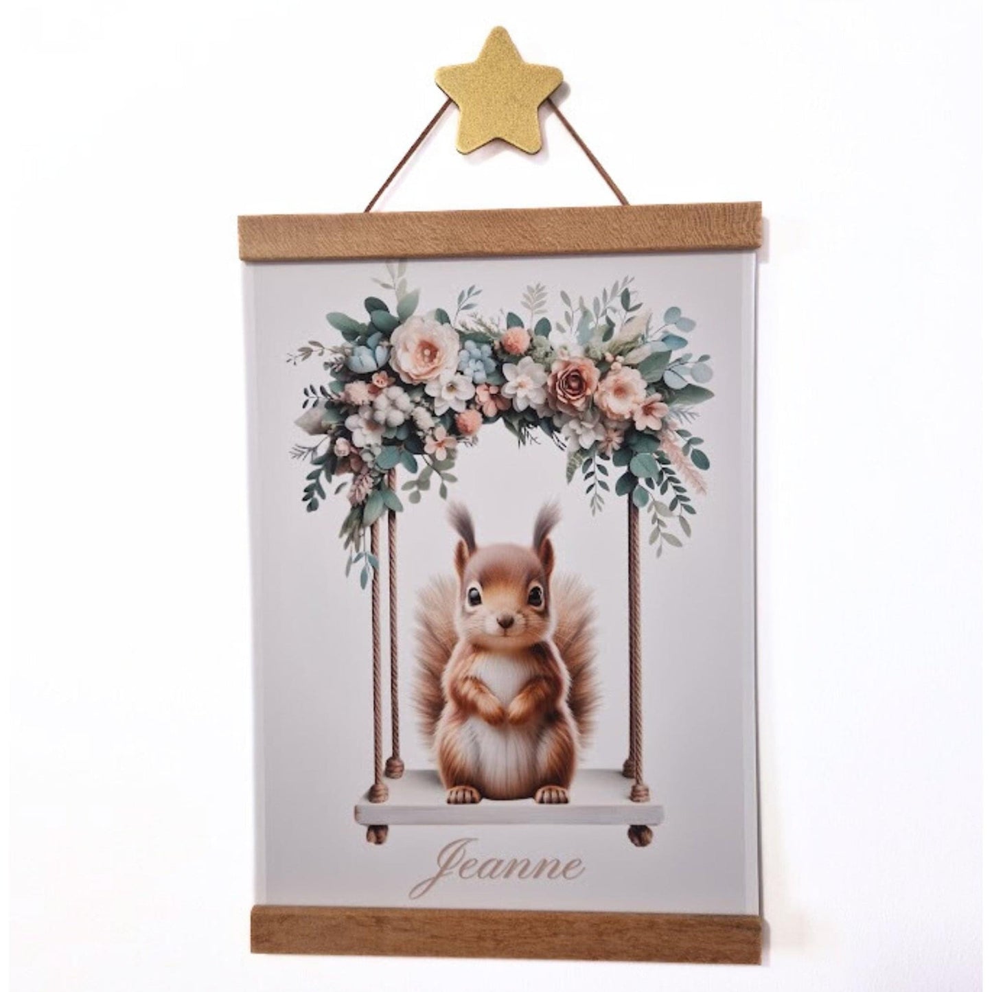 Porte affiche aimantée  - Bois  décoration murale chambre bébé enfant.