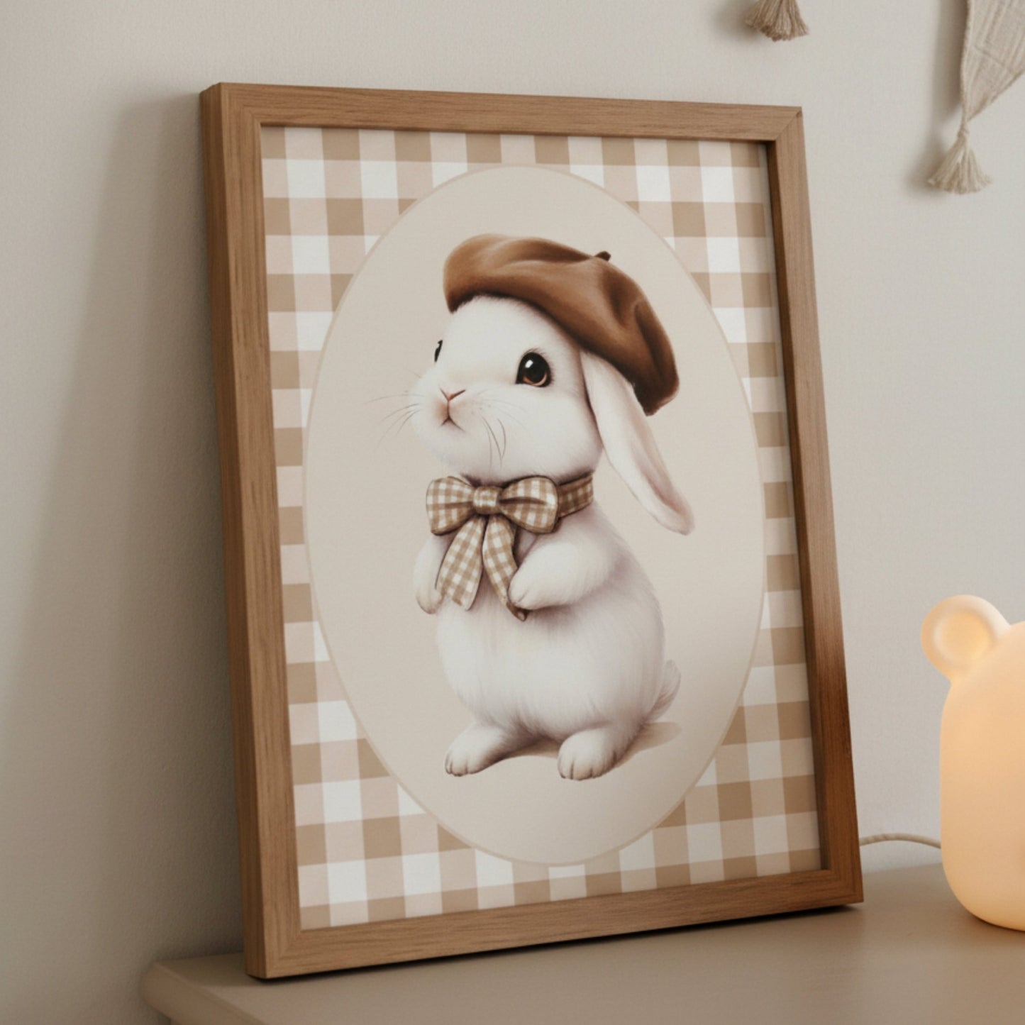 Petit Lapin Frenchie décoration murale chambre bébé enfant