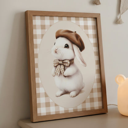 Petit Lapin Frenchie décoration murale chambre bébé enfant
