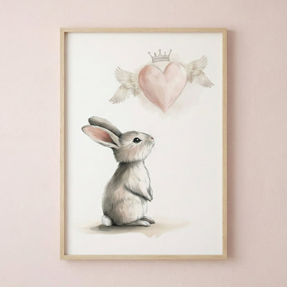 Affiche - Lapin Ex-Voto  décoration murale chambre bébé enfant.