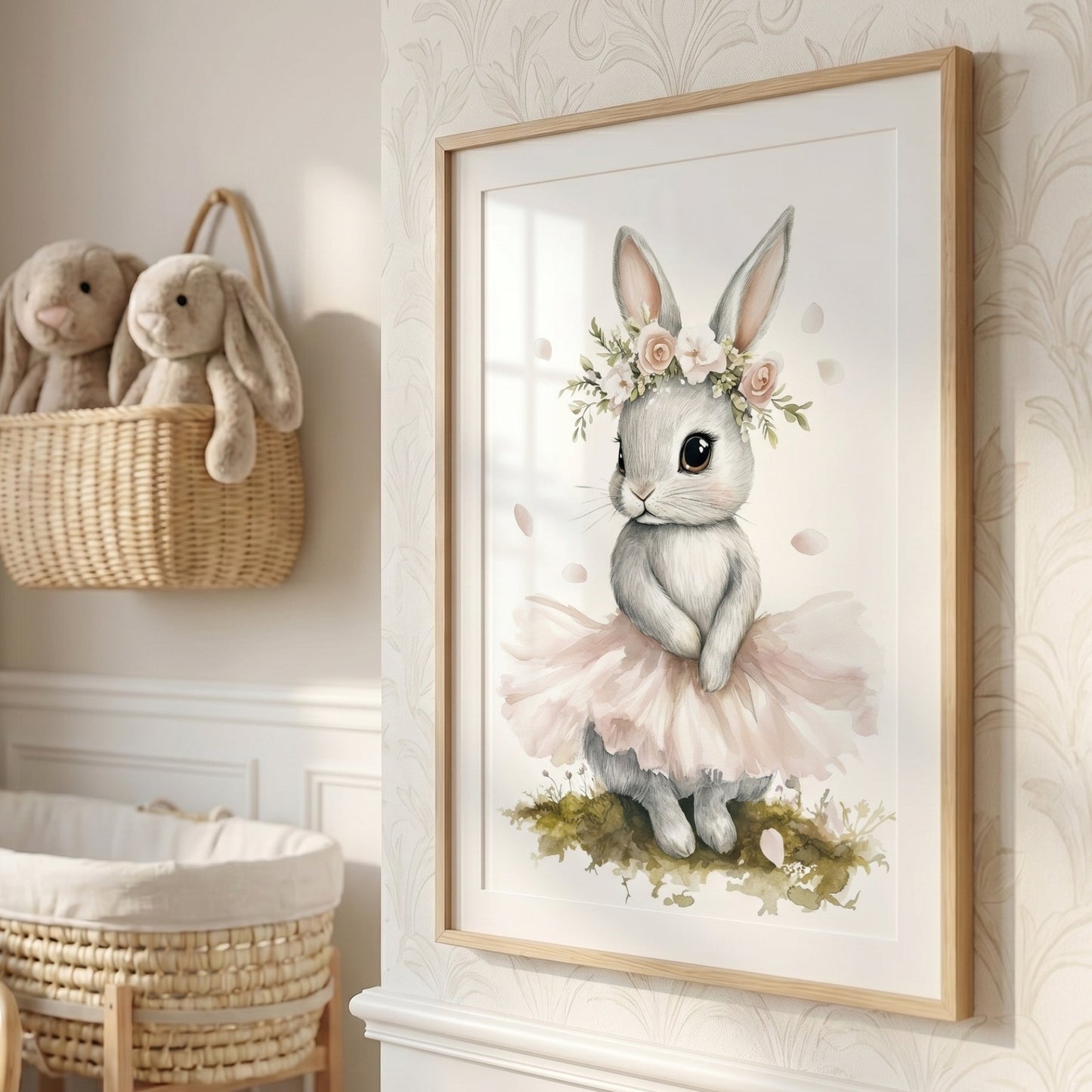 Affiche - Fleur de coton  décoration murale chambre bébé enfant.