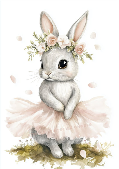Affiche - Fleur de coton  décoration murale chambre bébé enfant.