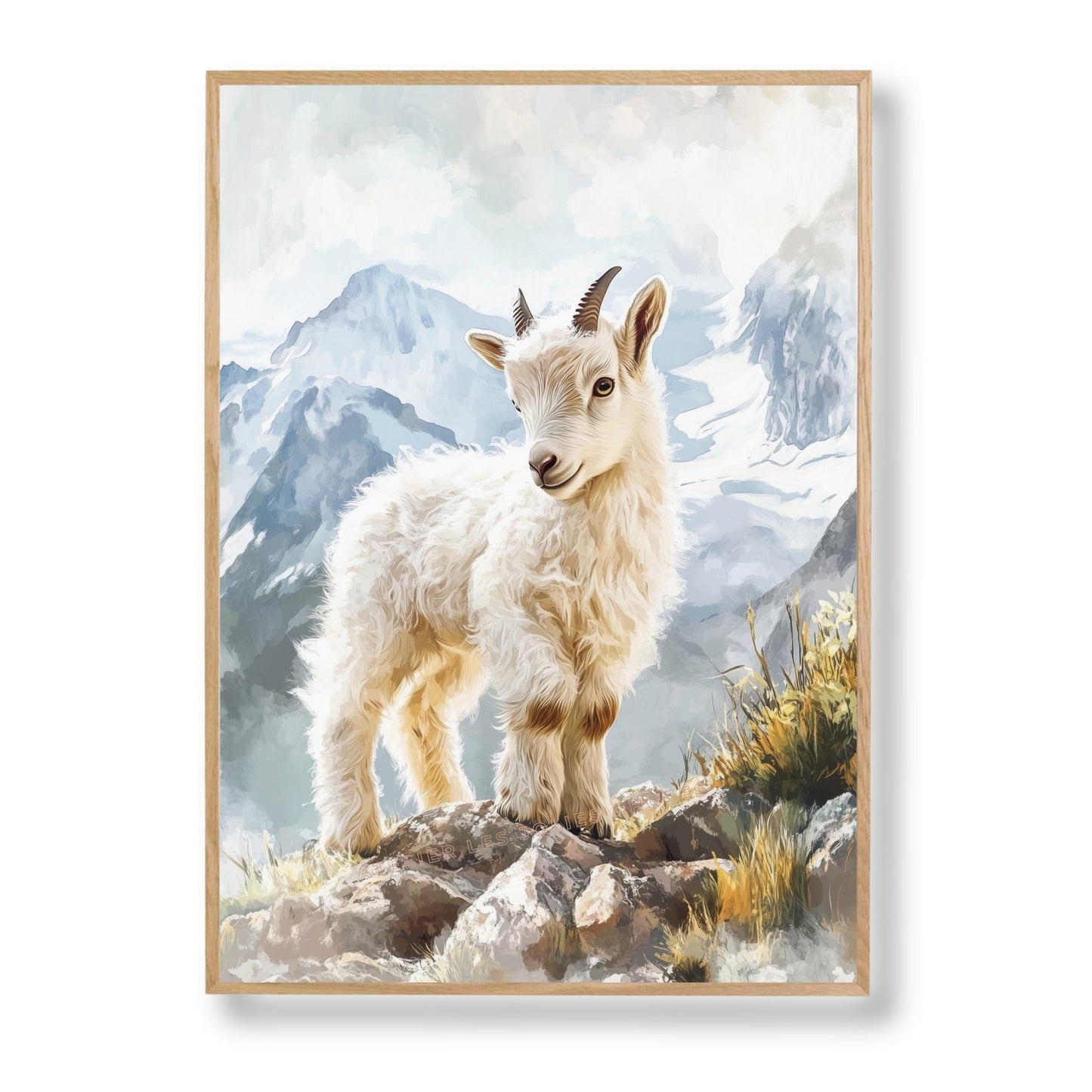 Illustration " Petite grimpeuse "  décoration murale chambre bébé enfant.