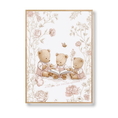 Illustration  – L’heure des histoires  décoration murale chambre bébé enfant.