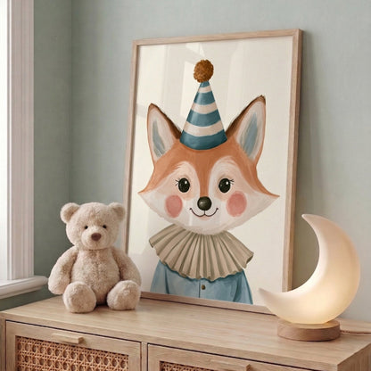 Le Renard du Carnaval  décoration murale chambre bébé enfant.