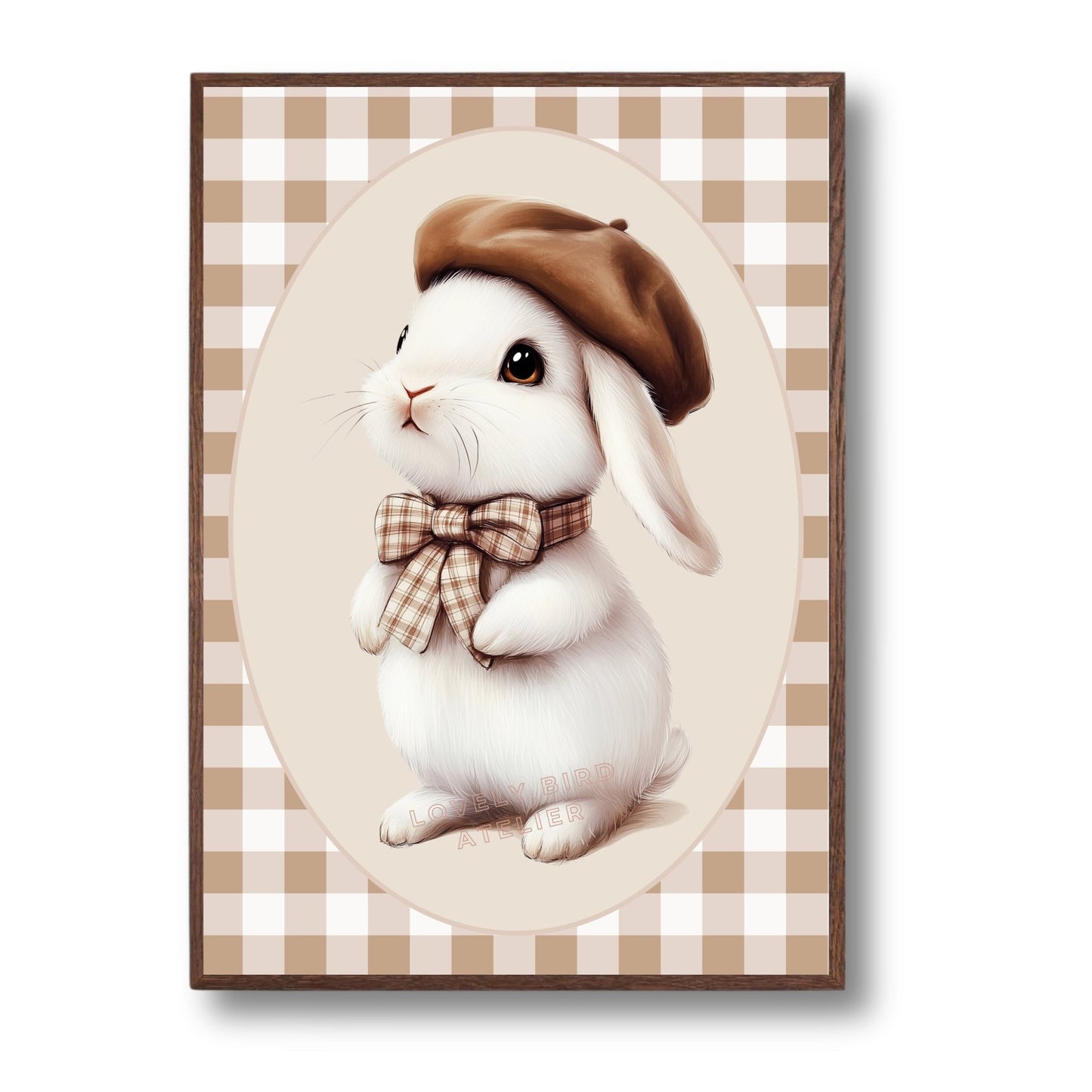 Petit Lapin Frenchie décoration murale chambre bébé enfant