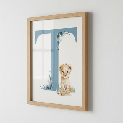 Illustration  Lettre T & Lion