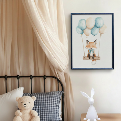 Affiche Renard & Balançoire Bleue